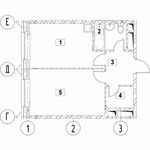 Планировка 1-комнатной квартиры, 41,01 м2