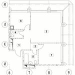 Планировка 2-комнатной квартиры, 62,38 м2