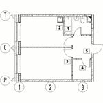 Планировка 1-комнатной квартиры, 43,51 м2