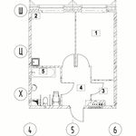 Планировка 1-комнатной квартиры, 42,88 м2