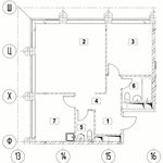 Планировка 2-комнатной квартиры, 61,01 м2