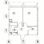 Планировка 1-комнатной квартиры, 35,69 м2