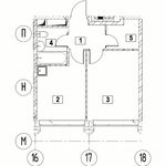 Планировка 1-комнатной квартиры, 34,41 м2