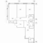 Планировка 3-комнатной квартиры, 94,2 м2