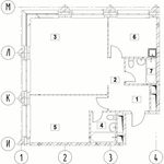 Планировка 2-комнатной квартиры, 70 м2