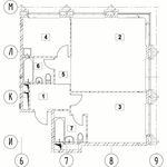 Планировка 2-комнатной квартиры, 71,13 м2