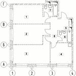 Планировка 3-комнатной квартиры, 78,54 м2