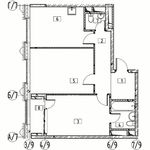 Планировка 2-комнатной квартиры, 59,54 м2