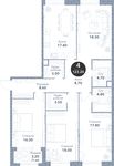 Планировка 4-комнатной квартиры, 123,2 м2