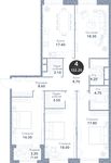 Планировка 4-комнатной квартиры, 122,2 м2