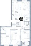 Планировка 4-комнатной квартиры, 117,8 м2