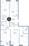 Планировка 4-комнатной квартиры, 112,5 м2