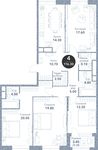 Планировка 4-комнатной квартиры, 116,3 м2