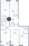 Планировка 4-комнатной квартиры, 111 м2