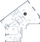 Планировка 4-комнатной квартиры, 165,5 м2