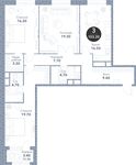 Планировка 3-комнатной квартиры, 103,2 м2