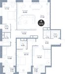 Планировка 4-комнатной квартиры, 157,9 м2