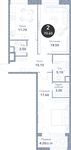 Планировка 2-комнатной квартиры, 70,6 м2