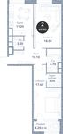 Планировка 2-комнатной квартиры, 69,4 м2