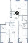 Планировка 4-комнатной квартиры, 115,9 м2