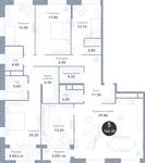 Планировка 5-комнатной квартиры, 166,3 м2