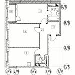 Планировка 2-комнатной квартиры, 61,37 м2