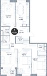 Планировка 4-комнатной квартиры, 110,3 м2