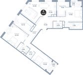Планировка 6-комнатной квартиры, 169,9 м2