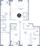 Планировка 6-комнатной квартиры, 164 м2