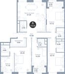Планировка 6-комнатной квартиры, 171,7 м2