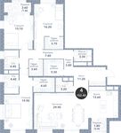 Планировка 4-комнатной квартиры, 151,7 м2