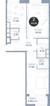 Планировка 2-комнатной квартиры, 69,1 м2
