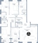 Планировка 5-комнатной квартиры, 165,6 м2
