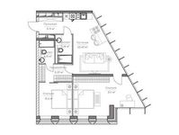 Планировка 3-комнатной квартиры, 70,82 м2