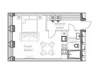 Планировка 1-комнатной квартиры, 37,2 м2