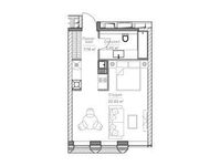 Планировка 1-комнатной квартиры, 36,16 м2