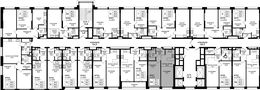 Планировка 2-комнатной квартиры, 44,5 м2