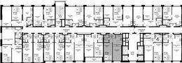 Планировка 2-комнатной квартиры, 44,5 м2