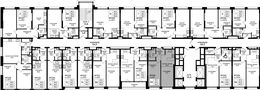 Планировка 2-комнатной квартиры, 44,5 м2