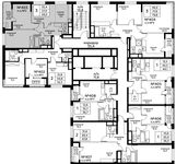 Планировка 3-комнатной квартиры, 59 м2