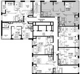 Планировка 3-комнатной квартиры, 79,8 м2