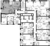 Планировка 3-комнатной квартиры, 59 м2