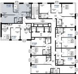 Планировка 3-комнатной квартиры, 61,5 м2