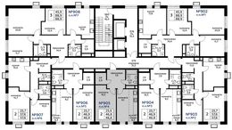 Планировка 2-комнатной квартиры, 46,8 м2