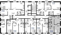 Планировка 2-комнатной квартиры, 57,3 м2
