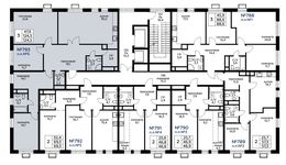 Планировка 3-комнатной квартиры, 124,5 м2