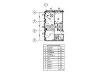 Планировка 3-комнатной квартиры, 61,7 м2
