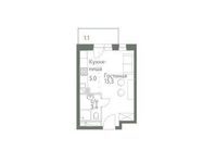 Планировка 1-комнатной квартиры, 25 м2
