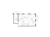 Планировка 4-комнатной квартиры, 103 м2