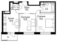 Планировка 3-комнатной квартиры, 86 м2